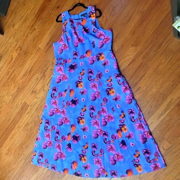 Banana Republic | Floral Contrast Stitch Maxi Dress, Sz. 20 - Picture 4 of 10